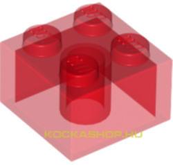 LEGO® 1x2x2 átlátszó piros elem | 4143335