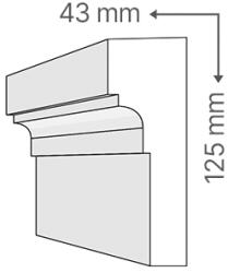 ANRO Kültéri díszléc BR-04 - natúr homlokzati párkány léc (BR-04)