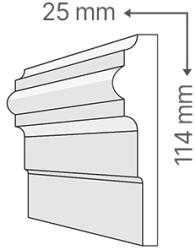 ANRO Kültéri díszléc BR-05 - natúr homlokzati díszítő profil (BR-05)