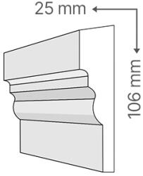 ANRO Kültéri díszléc BR-06 - natúr homlokzati díszítő profil (BR-06)