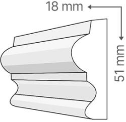 ANRO Kültéri díszléc BR-17 - natúr homlokzati díszléc (BR-17)