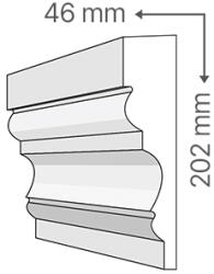 ANRO Kültéri díszléc BR-22 - natúr homlokzati díszléc (BR-22)