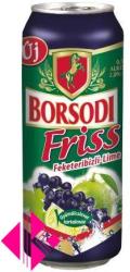 Borsodi Friss Feketeribizli-Lime 0,5 l 2% - dobozos