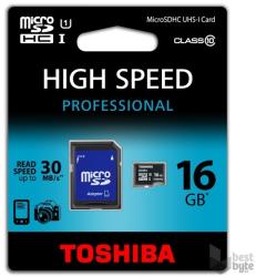 Toshiba microSDHC 16GB C10/U1 SD-C016UHS1