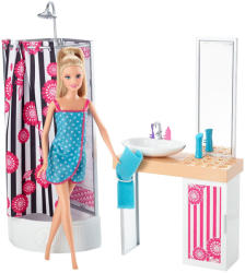Mattel Barbie fürdőszobája szőke babával (FXG51)