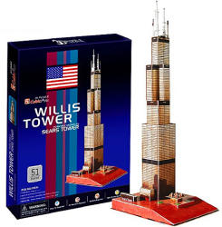 CubicFun Willis Tower / Sears Tower 3D puzzle 51 db-os (C083H)