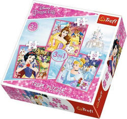 Trefl Disney Princess 3 az 1-ben puzzle 20,36,50 db-os (34833)
