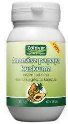 Zöldvér Ananász-Papaya-Kurkuma kapszula 60+18 db