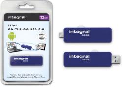 Integral Slide 32GB USB 3-0 INFD32GBSLDOTG3