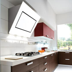 Falmec QUASAR EVO GLASS 60 fehér T800 Fali páraelszívó LED világítás 1 db motor, 750 m3/h, 48-60 dB zajszint, 60 cm széles, B Energiaosztály (CQPN60.E0P2#ZZZF491F)