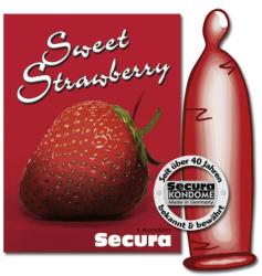 Secura Sweet Strawberry - Édes eper óvszer 1 db
