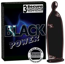Secura Black Power csokoládés óvszer 3 db