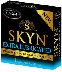 LifeStyles Skyn Extra Lubricated latexmentes óvszer extra síkosítással 3 db