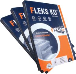 FLEKS-KO Etichete autocolante albe, colturi rotunjite, 100 coli/top, FLEKS-KO