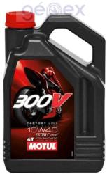 MOTUL 300V 10W40 4T Motoröl – 4 Liter, 100% Synthetisch, Für Rennmotorräder