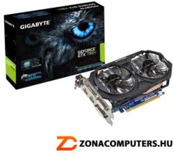 GIGABYTE GeForce GTX 750 Ti WindForce 2X OC 2GB GDDR5 128bit (GV-N75TWF2OC-2GI)