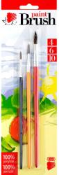 ICO Süni ecset készlet 4-6-10 vegyes színek (TICSUE4610/7170015005)