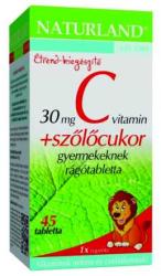 Naturland 30 mg C-vitamin+Szőlőcukor rágótablett gyermekeknek 45 db