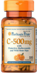 Puritan's Pride C-500 mg C-vitamin csipkebogyóval rágótabletta 100 db
