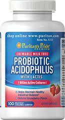 Puritan's Pride Probiotikus acidofilusz rágótabletta 100 db