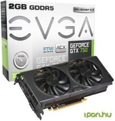 EVGA GeForce GTX 750 FTW ACX 2GB GDDR5 128bit (02G-P4-2758-KR)