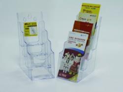 KEJEA Display plastic pentru pliante, 4x1/3 A4, KEJEA - transparent
