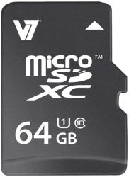 V7 microSDXC 64GB C10/U1 VAMSDX64GUHS1R-2E