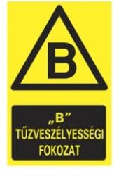  munkavédelmi tábla pvc 160x250 b tűzveszélyeségi fokozat
