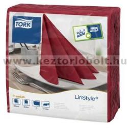 Tork 478855 Tork Premium Linstyle Dinner textilhatású szalvéta burgundi (478855)