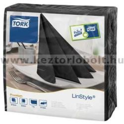 Tork 478726 Tork Premium Linstyle Dinner textilhatású szalvéta fekete (478726)
