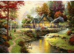 Schmidt Spiele Thomas Kinkade - Stillwater Cottage (Kunyhó a patakparton) 1000 db-os (58464)