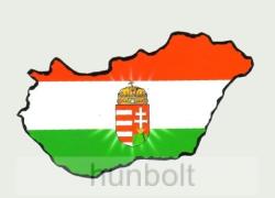 Címeres Magyarország hűtőmágnes 14x8, 5 cm