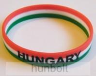  Szilikon Hungary nemzeti színű karkötő 18 cm