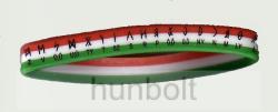  Szilikon karkötő nemzeti színű rovásírásos 18 cm