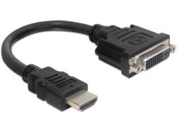 Delock HDMI-DVI 24+1 M/F 20cm 65327