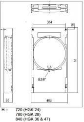 Hajdu HGK-24 Felszerelő keret gázkazánhoz 2379960021 (2379960021)