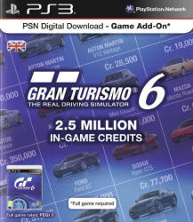 Sony Gran Turismo 6 - 2.5 million in game credits