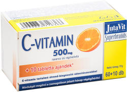JutaVit C-vitamin narancsos rágótabletta 500 mg (60+10 db) 70 db