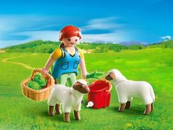 Playmobil Femeie Cu Mancare Pt Oi (4765)