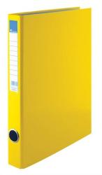 Victoria Gyűrűs könyv 4 gyűrű 35 mm A4 PP/karton élvédő sín nélkűl sárga (IDVGY08)