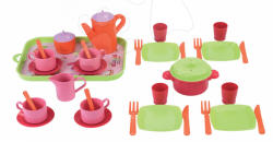 Ecoiffier Set de cani farfurii tacamuri Bubble cook 18 bucati (ECO976) Bucatarie copii