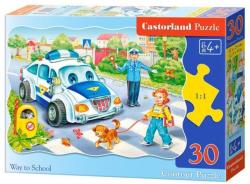 Castorland Forgalomirányító rendőr - Úton az iskolába 30 db-os (B-03389)