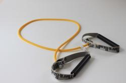 TheraBand Erősítő gumikötél merev fogantyúval 1, 4 m, gyenge, sárga