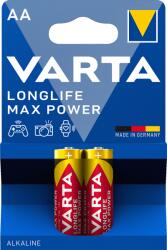 VARTA LONGLIFE MAX POWER ceruza/ AA/ LR06 elem BL2 (4706101412) - akkubox