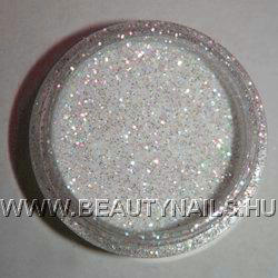 Beauty Nails Csillámpor - Fehér - irizálós