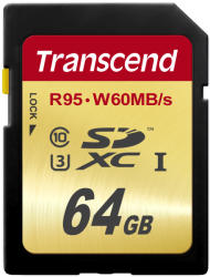 Transcend SDXC 64GB C10/U3 TS64GSDU3