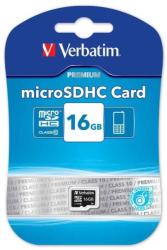 Verbatim Premium microSDHC 16GB C10 44010