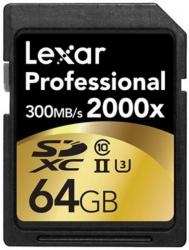 Lexar SDXC 64GB Class 10 UHS-II LSD64GCRBEU2000R
