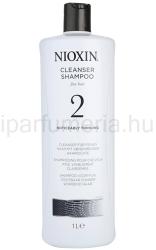 Nioxin System 2 tisztító sampon a finom természetes haj jelentős elvékonyodása ellen (Cleanser Shampoo Fine Hair Noticeably Thinning) 1 l