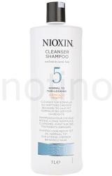 Nioxin System 5 tisztító sampon a haj enyhe ritkulása ellen (Cleanser Shampoo Medium to Coarse Hair Normal to Thin-Looking Natural Hair/Chemically Treated) 1 l
